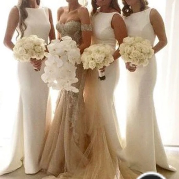 New! Elegant white satin gown - size Petite XS custom - Picture 9 of 9